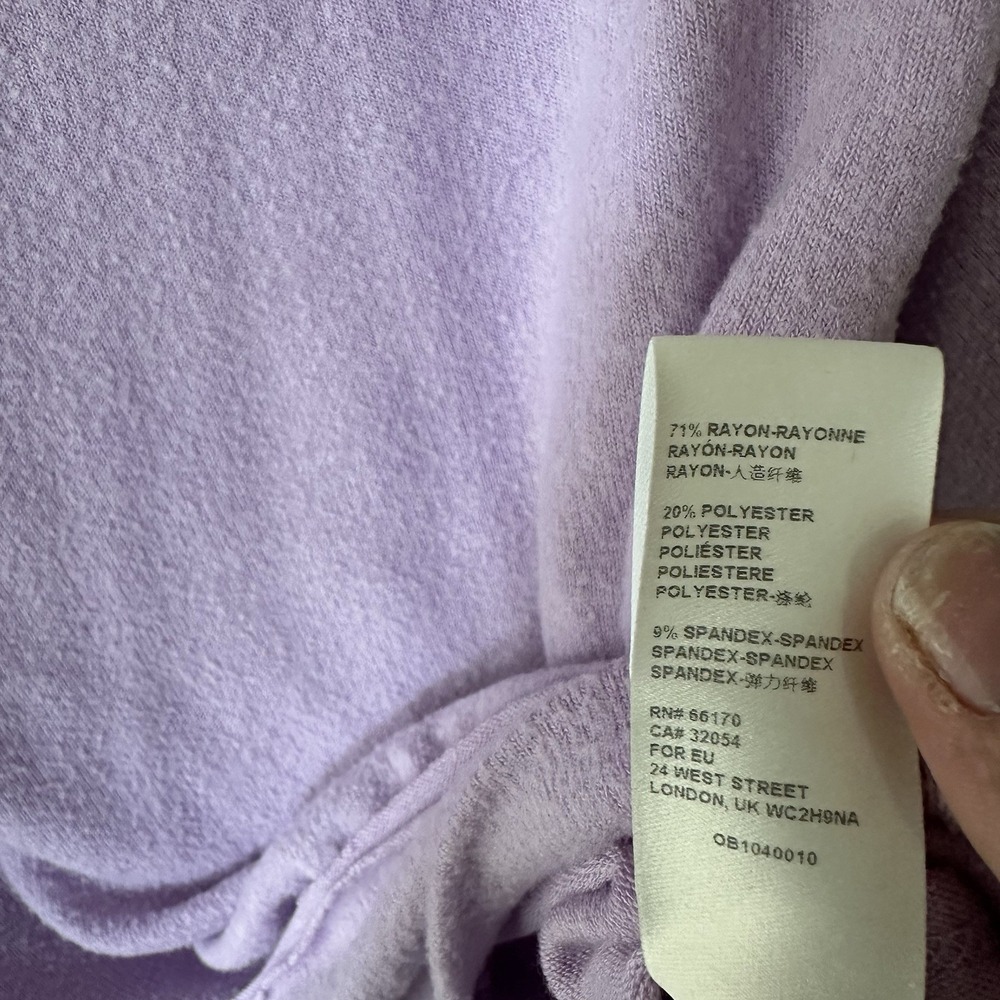 Free People Flaunt It Pullover Top Magical Lilac Sz Small Slouchy Scoop Neck - Picture 10 of 11